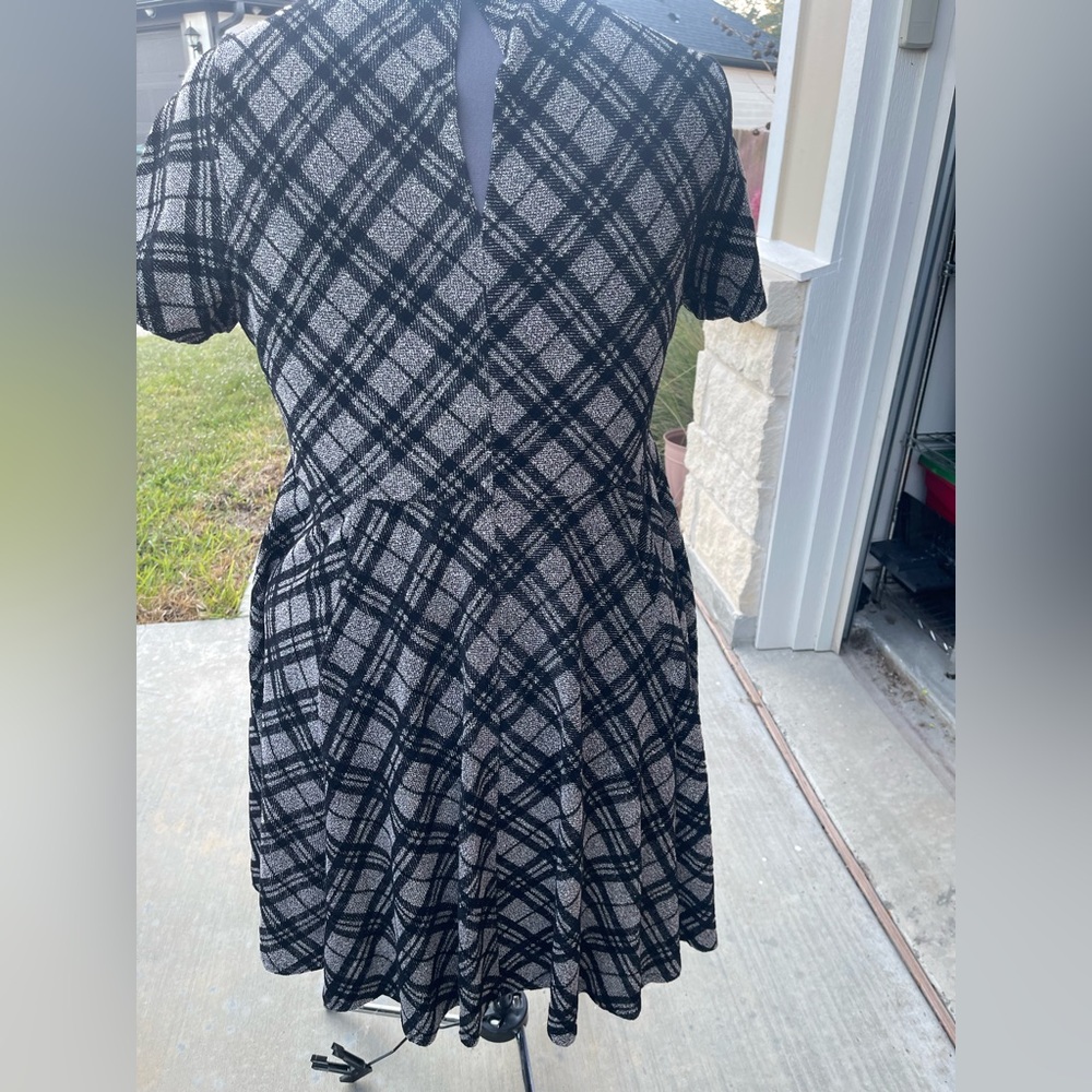Torrid Black and White Checkered Mini Dress - Picture 3 of 6